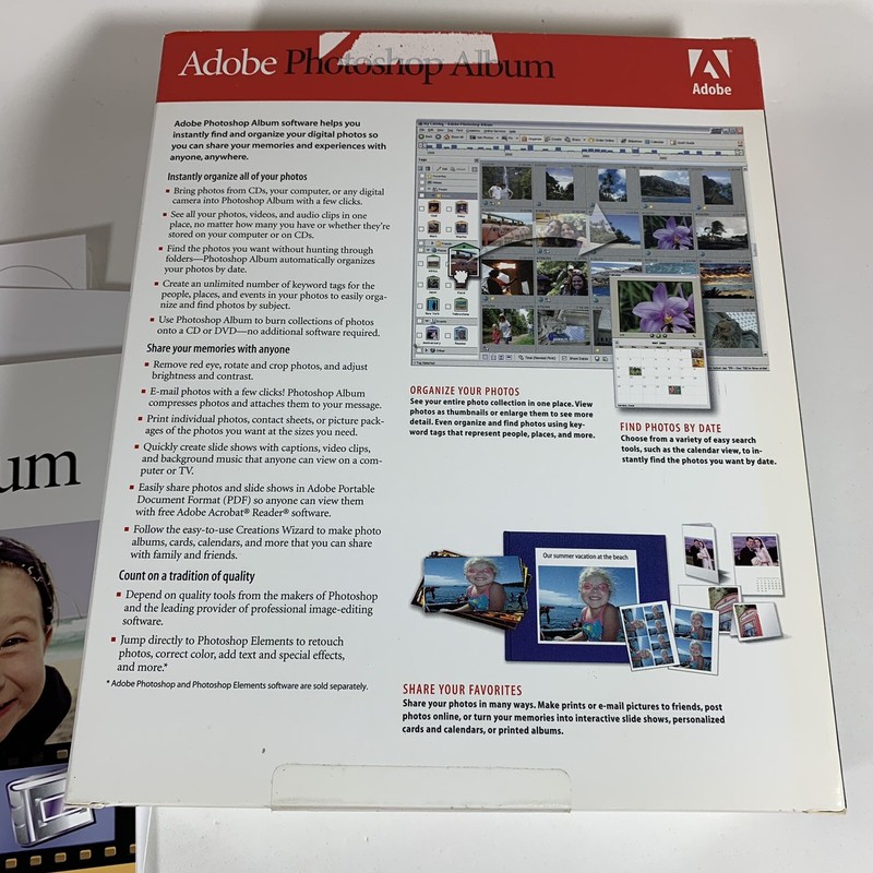 Adobe Photoshop Album Software *Complete, Open Box, Never Used! gallery