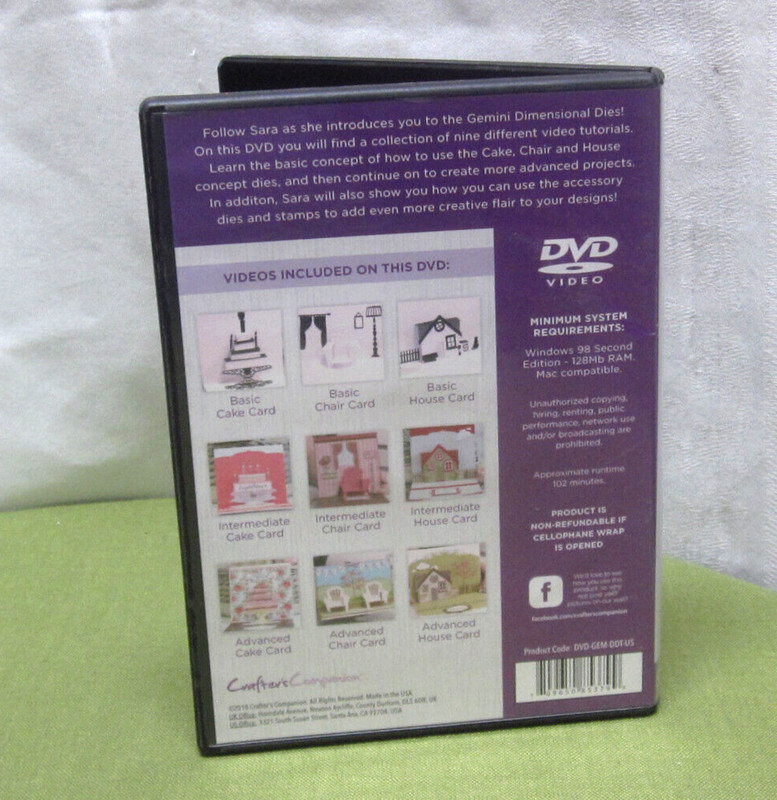 CRAFTERS COMPANION Dimensional Dies tutorial PC CD-Rom Gemini Foilpress 2018 gallery