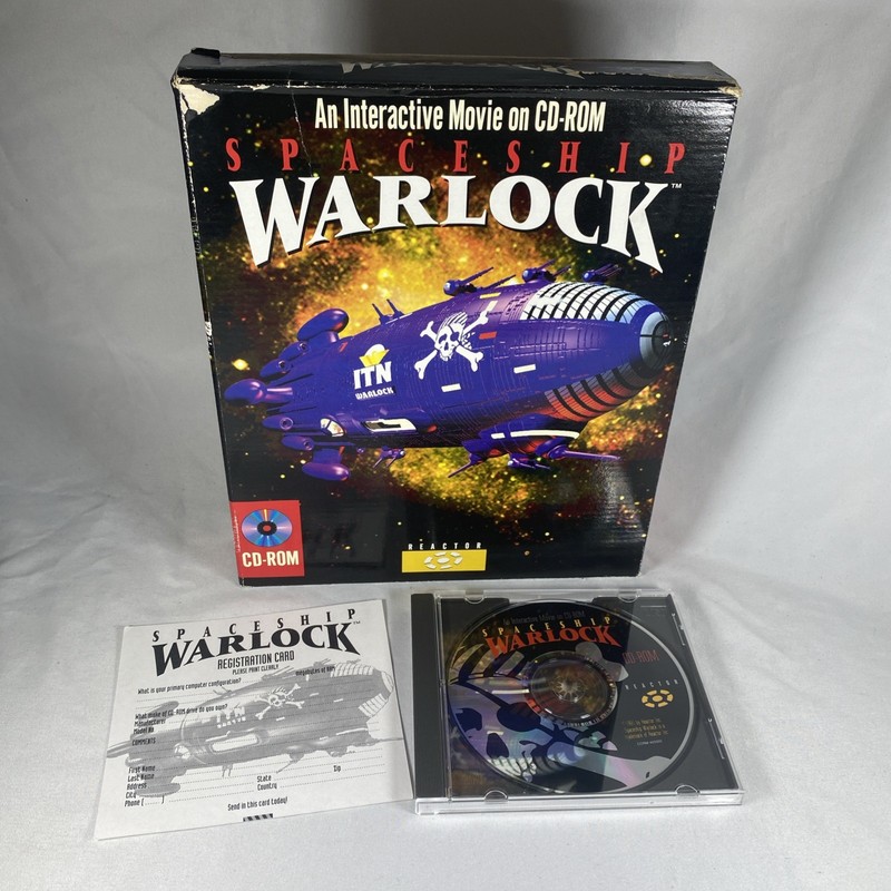 Vintage Spaceship Warlock Interactive Movie CD-ROM Reactor For Macintosh