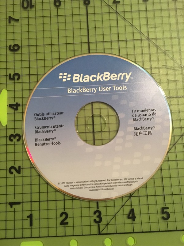 BlackBerry user tools installation disk, 2006 software CD, by Research In Motion gallery