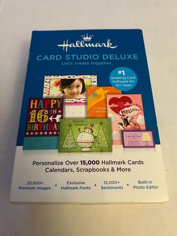 Hallmark Card Studio Deluxe for Windows 7, 8, Vista (New/Sealed)