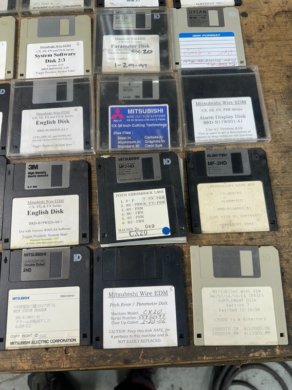cx-20 software wire edm floppy mitsubishi meldas cnc E.D.M. cx 20 gallery
