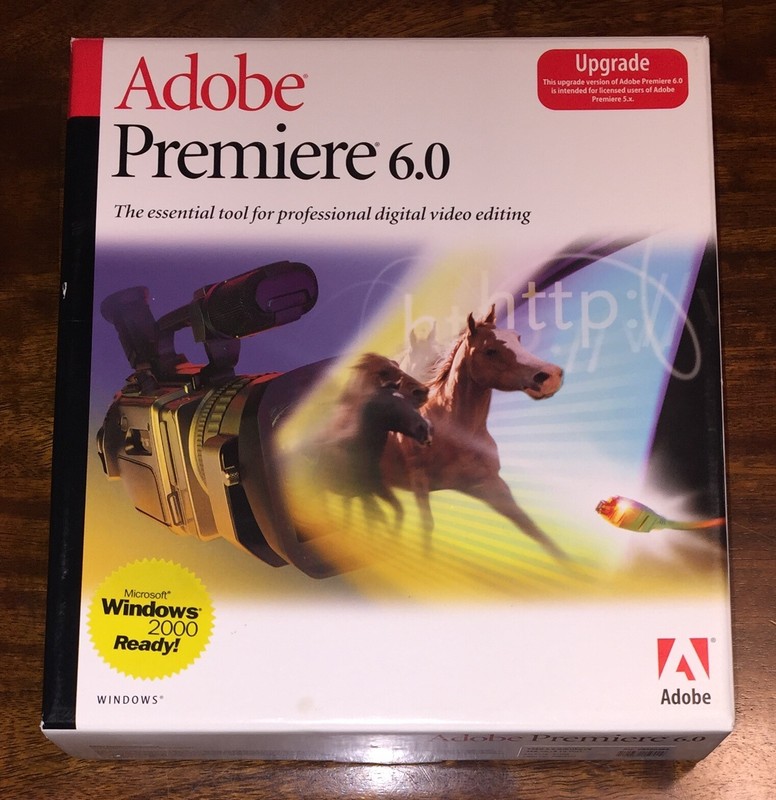 Adobe Premiere 6.0 Upgrade Windows MPN 25500383 open box