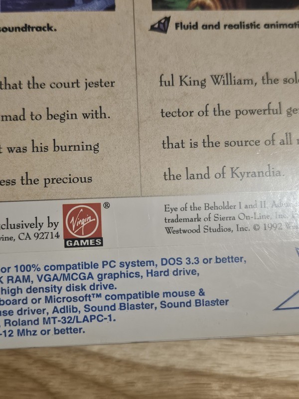 The Legend of Kyrandia Fables & Fiends Westwood Studios Sealed Vintage IBM PC gallery