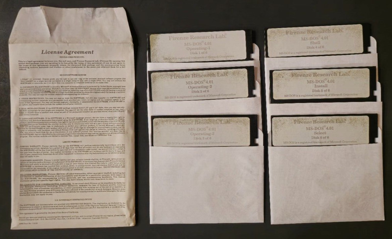 MS-DOS 4.01 – 6 Disks – VINTAGE MICROSOFT by Firenze Research Lab