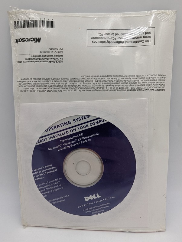 NEW Microsoft Windows XP Professional SP 1a Reinstallation CD 2002 For Dell gallery