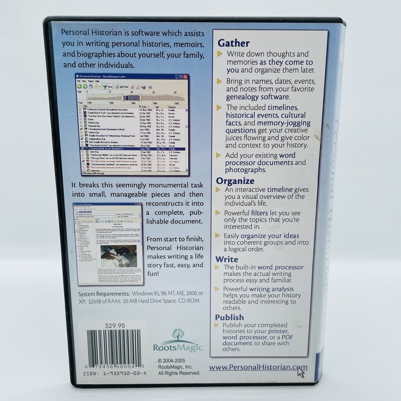 Personal Historian Personal And Family History Writing Software Organize Publish gallery