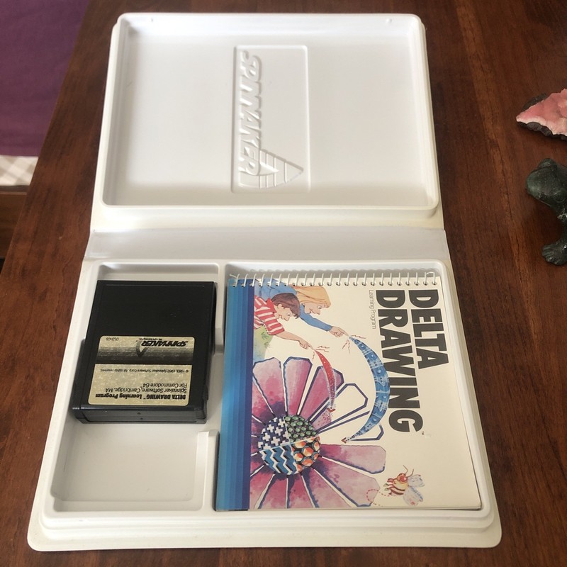 Delta Drawing Learning Program Commodore 64 1982 Cartridge Manual Complete CIB gallery