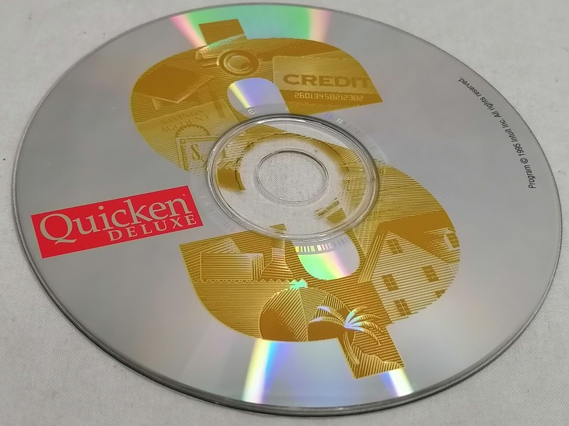 Vintage 1995 Quicken Deluxe Software CD gallery
