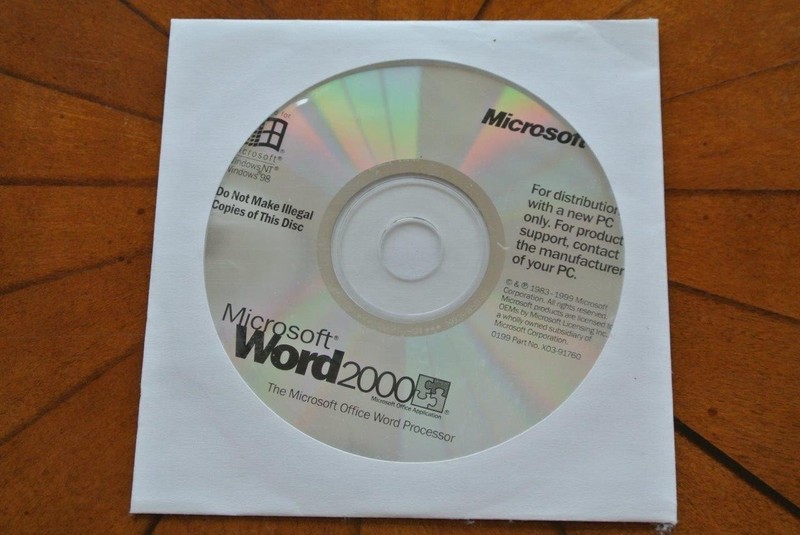 Genuine Microsoft Office Word 2000 W/Product Key Word Processor