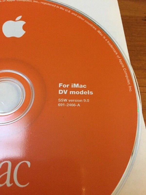 Mac Macintosh iMac DV OS 9 Software Restore CD Disc v9.0 1999 Vintage gallery