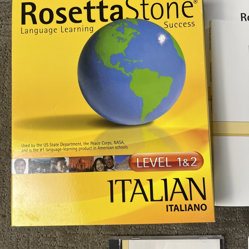 Rosetta Stone Italiano Level 1 & 2 Personal Edition New Open Box Complete gallery