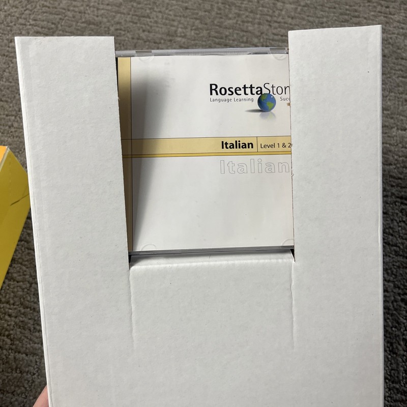 Rosetta Stone Italiano Level 1 & 2 Personal Edition New Open Box Complete gallery