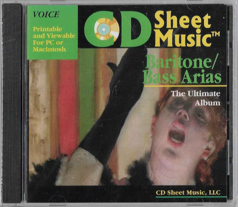 CD Sheet Music: Baritone/Bass Arias (Voice: The Ultimate Album) CD-ROM