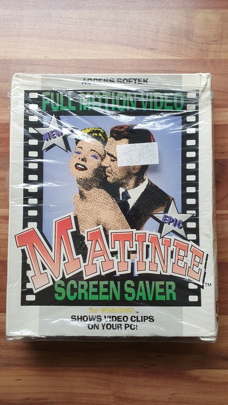Matinee Screensaver 1992 for Windows 3.1 Access Softek Full Motion Video NEW & Original Packaging 