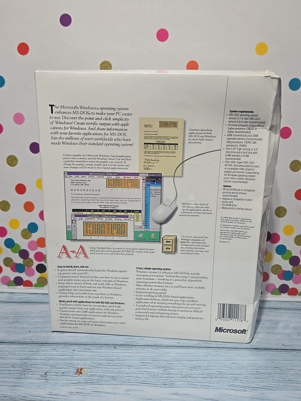 Microsoft Windows 3.1 Operating System with 3.5" Floppy Disks - Sealed NIP gallery