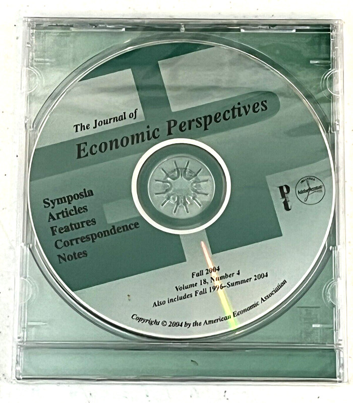 Lot Of 5~The Journal Of Economic Perspectives~CD's~Symposia Articles~2004-5-6 gallery