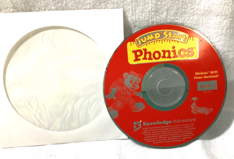 Jump Start Phonics Ages 3-6 Knowledge Adventure Windows 98/95 Power Macintosh 1.