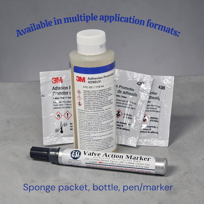 3M 4298 Adhesion Promoter Tape Primer 3 Pack Sponge Applicators Auto Trim Pad gallery