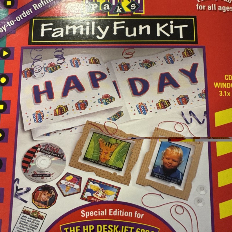 PrintPaks Family Fun Kit CD-ROM | HP DeskJet 682C Special Edition NEW gallery