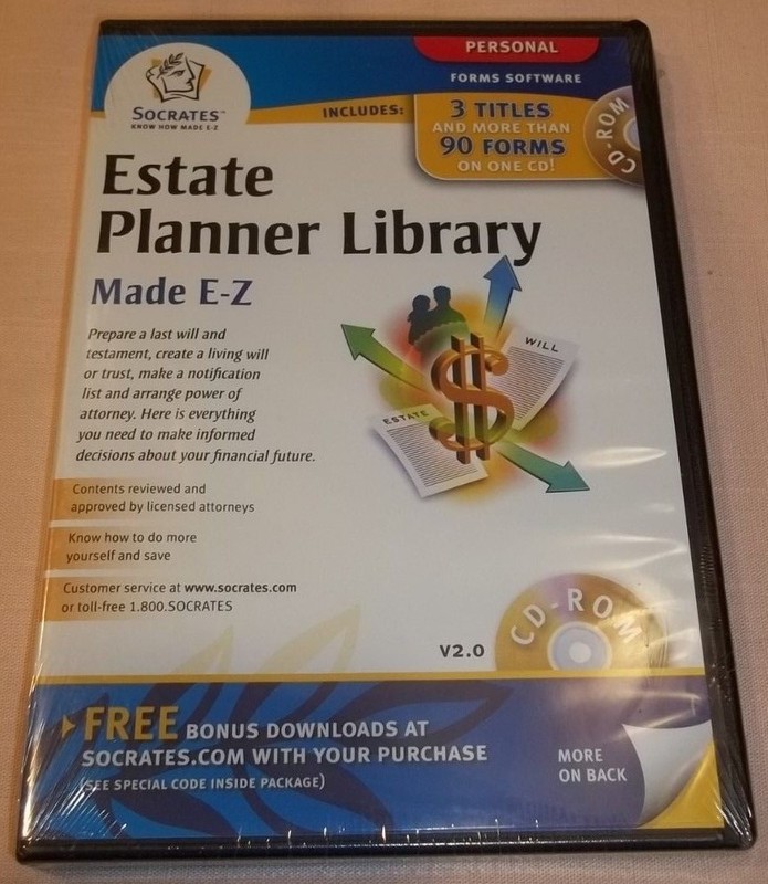 Estate Planner Library Made E-Z 90+ Forms (2004 PC CD-ROM Socrates) New Unopened