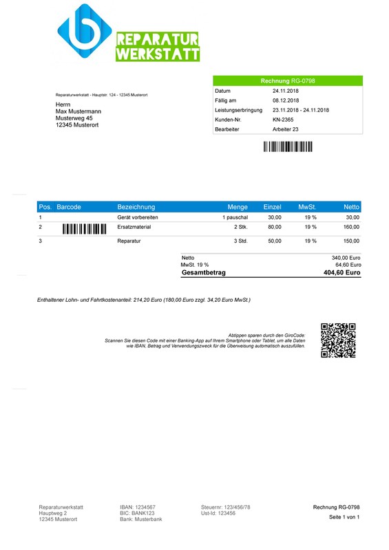 Invoice program, manage and bill repairs, quote, invoice, reminder IT gallery