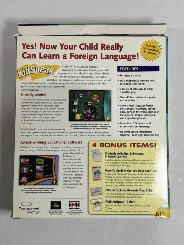 KidSpeak 10-in-1 Language Learning WIN 95/98 gallery