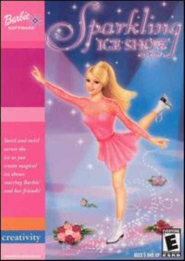 Barbie Sparkling Ice Show PC CD skating skater rinks design routine tricks game!