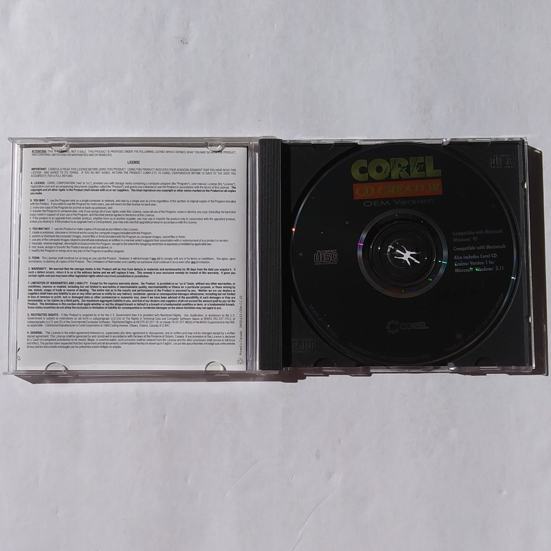 Corel CD Creator OEM Version 1996 for Windows 95 3.11 & Macintosh Vintage gallery