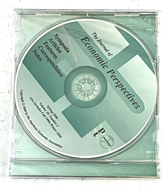 Lot Of 5~The Journal Of Economic Perspectives~CD's~Symposia Articles~2004-5-6 gallery