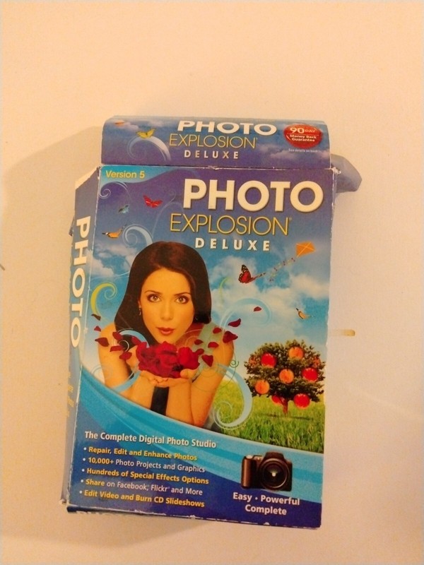 Photo Explosion Deluxe V5 Windows 7 8 XP Digital Photo Editing Software
