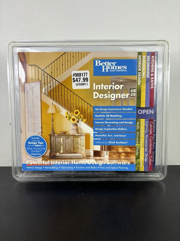 Better Homes and Gardens Interior Designer Software Bundle – Factory Sealed