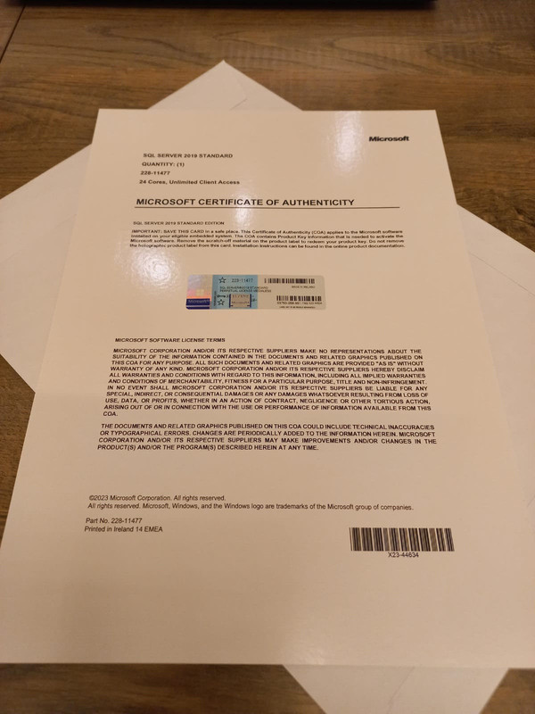 Microsoft SQL Server 2019 Standard 24 Core License unlimited User CALs 228-11477 gallery