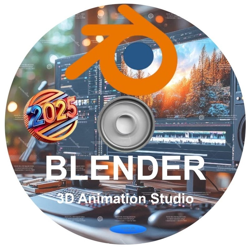 Blender 2025 ~ 3D Modeling & Animation Creation Studio Software ~ MacOS CD