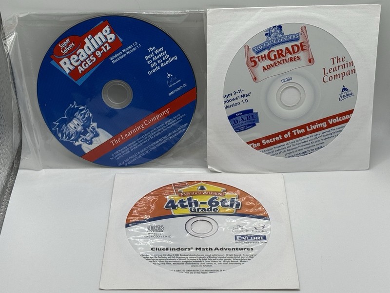 Vintage Educational PC CDROM Lot Middle - High School - Math Vocabulary Algebra gallery