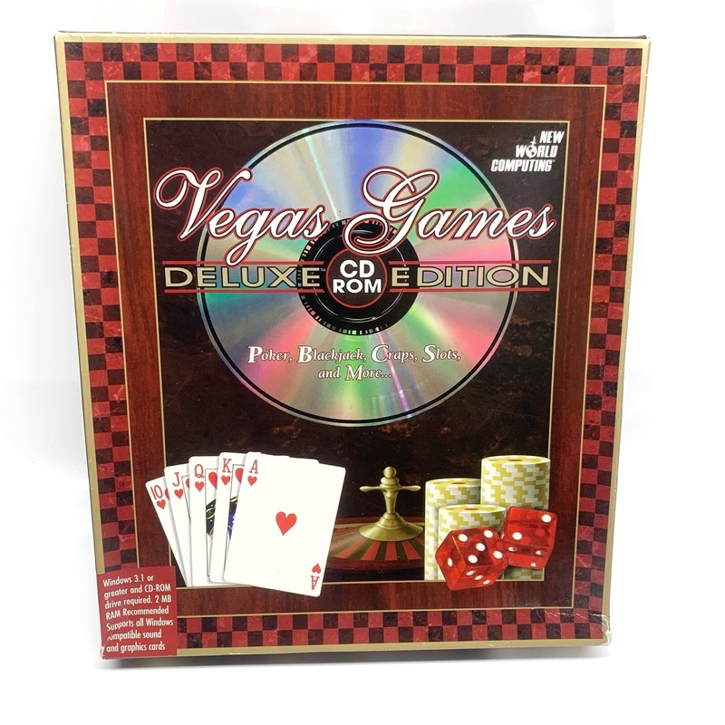Vegas Games: Deluxe Edition (CD-ROM, 1994, New World Computing) w/Box CIB gallery