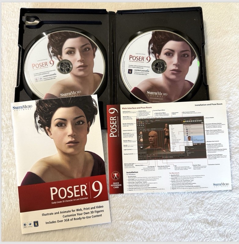Poser 9 HYBRID, 3D Character Art & Animation Software for Web~Video FULL VERSION