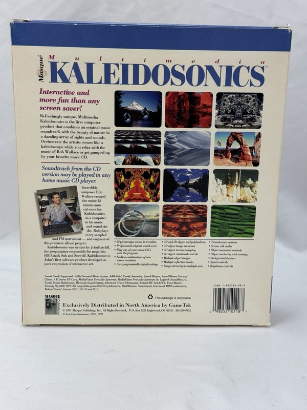 Masque Multimedia Kaleidosonics PC in Box DOS Software gallery