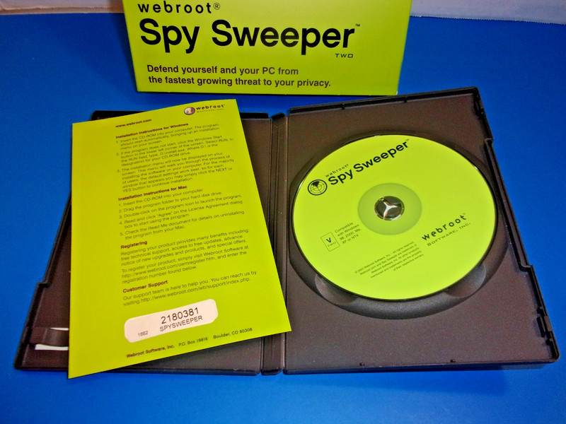 WEBROOT Spy Sweeper 2003 Webroot Software Inc. Windows 98, 2000, ME, XP + CD gallery