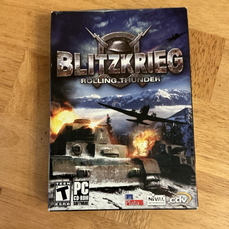 Blitzkrieg Rolling Thunder Real-Time Strategy PC CD Game for Windows