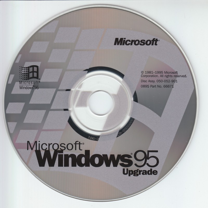 Windows 95 upgrade with key