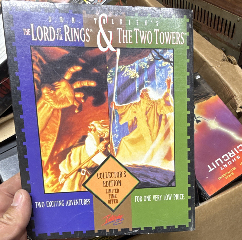 Interplay J.R.R. Tolkien The Lord of the Rings & Two Towers DOS 5.25″ Floppy