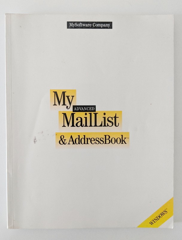 MY ADVANCED MAIL LIST and ADDRESS BOOK WINDOWS 1995