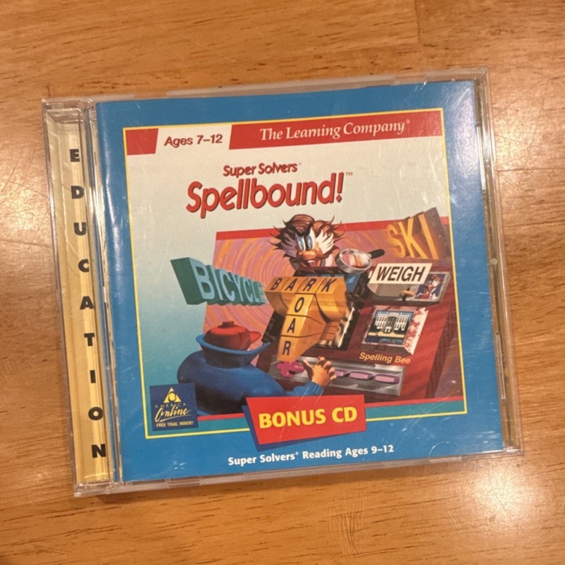 The Learning Company Super Solvers Spellbound Bonus CD Ages 7-12 Windows/Mac