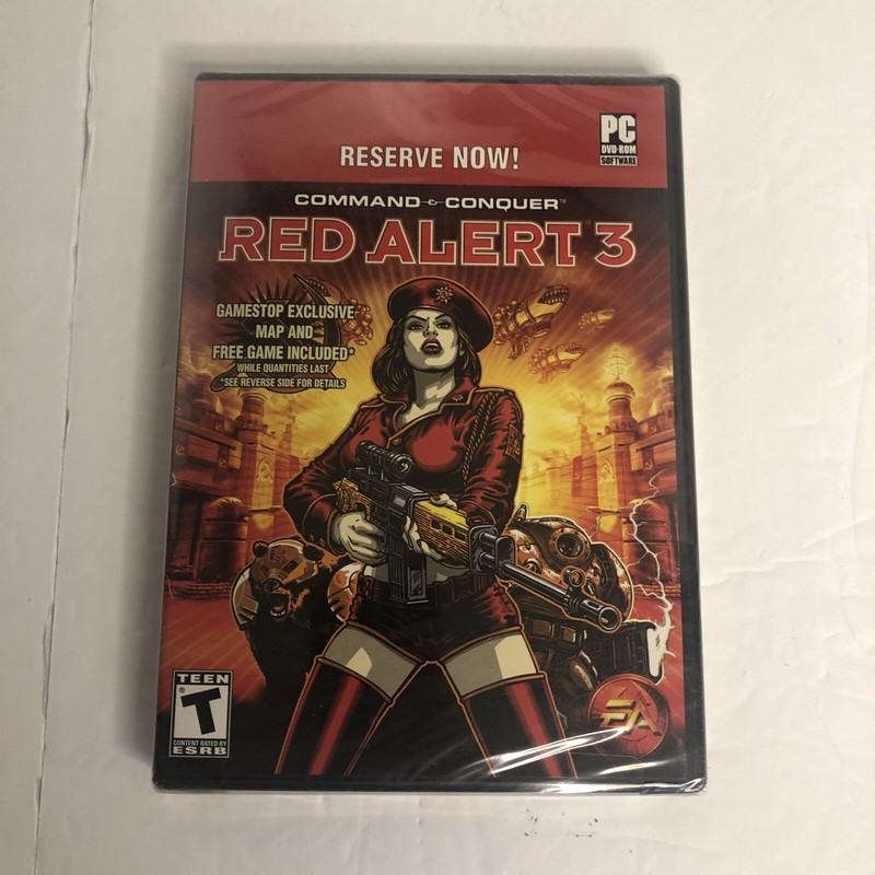 Red Alert 3 GameStop Exclusive Map And Free Game Included. PC Dvd-Rom Software.