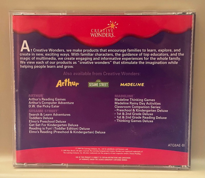 Arthur's Thinking Games User Guide CD-ROM, PC Windows (1999, Creative Wonders) gallery