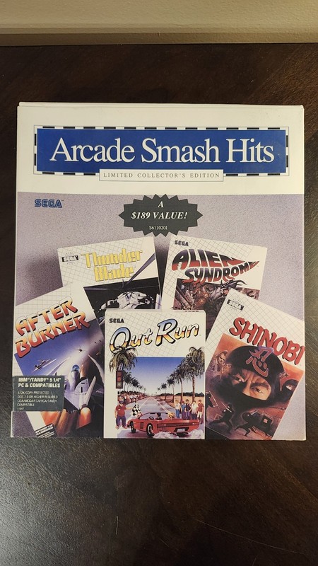 SEGA Arcade Smash Hits DOS 5.25" Floppy Set w/ Manual (After Burner + More) gallery