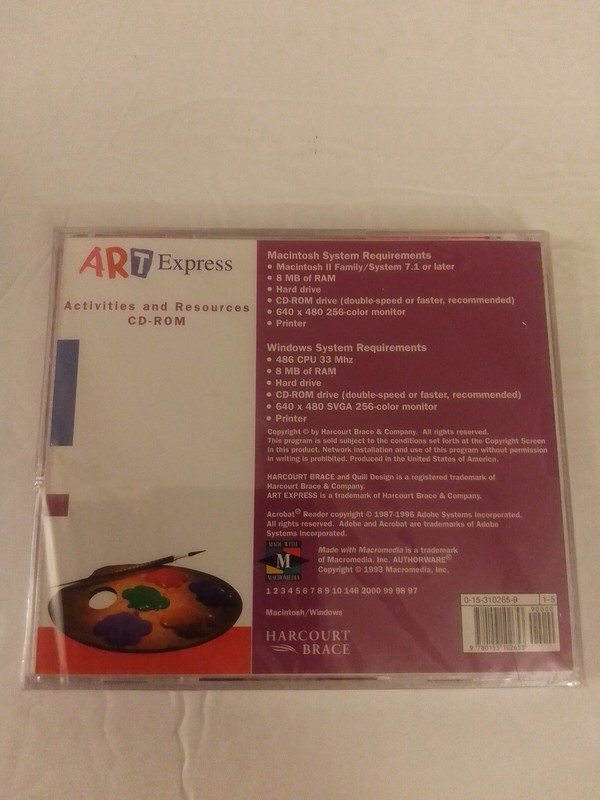 Art Express Activities & Resources CD-ROM Harcourt Brace & Company Brand New gallery
