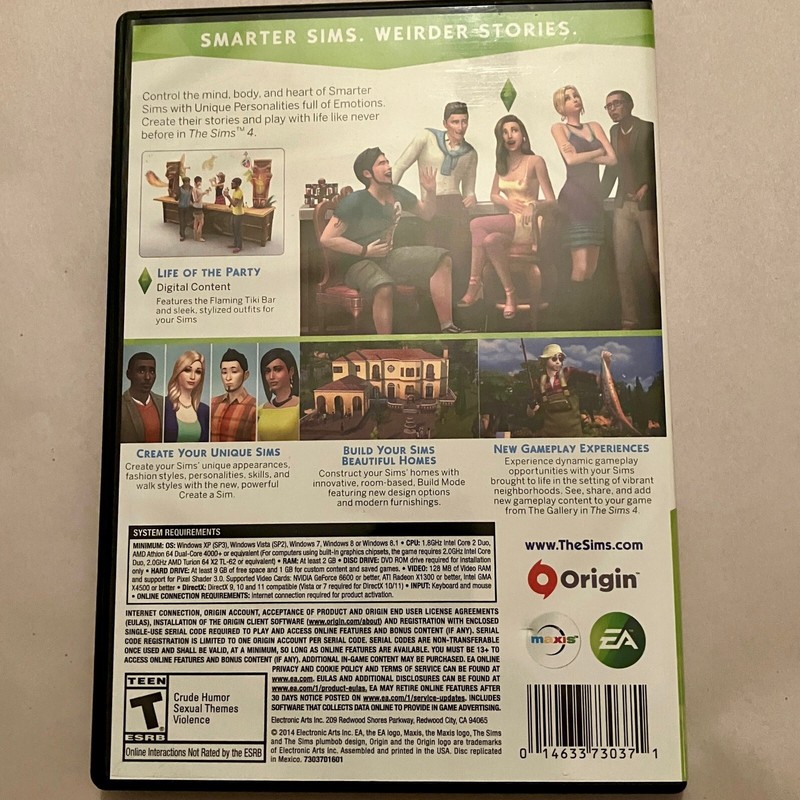Limited Edition The Sims 4 DVD-ROM Game Software for PC 2 Disc Set gallery
