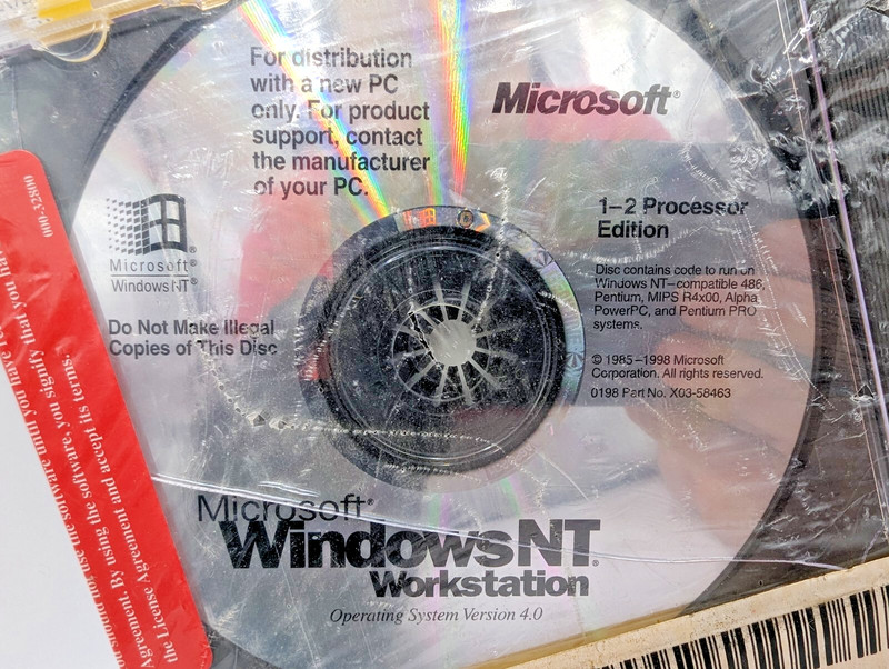 Microsoft Windows NT Workstation CD, Booklet & COA New Sealed Compaq OEM gallery